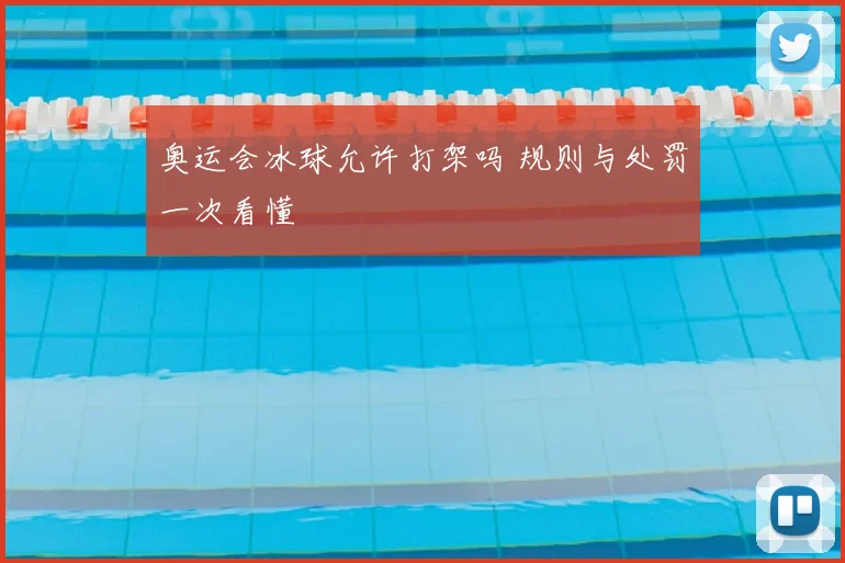 奥运会冰球允许打架吗 规则与处罚一次看懂