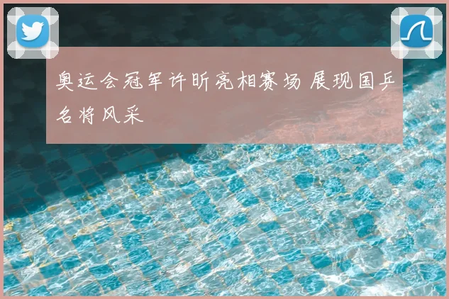 奥运会冠军许昕亮相赛场 展现国乒名将风采